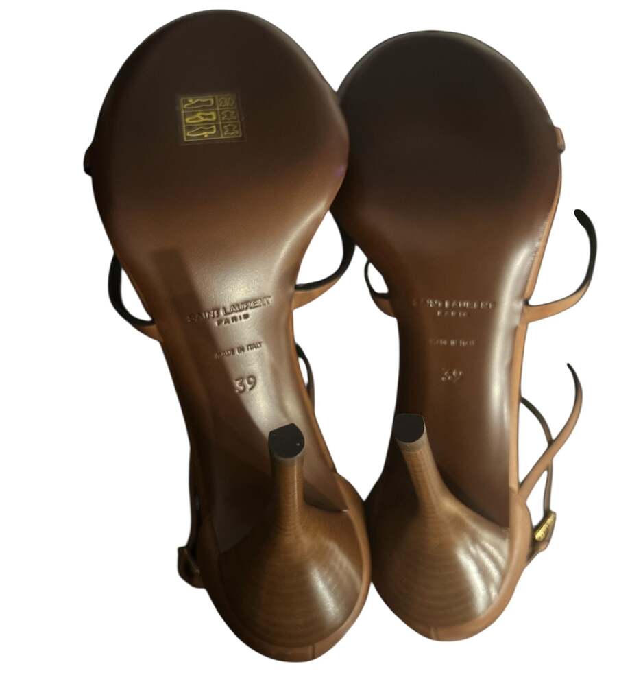 YSL Cassandra 100 sandal in new papaya NIB size 39 - Picture 12 of 14